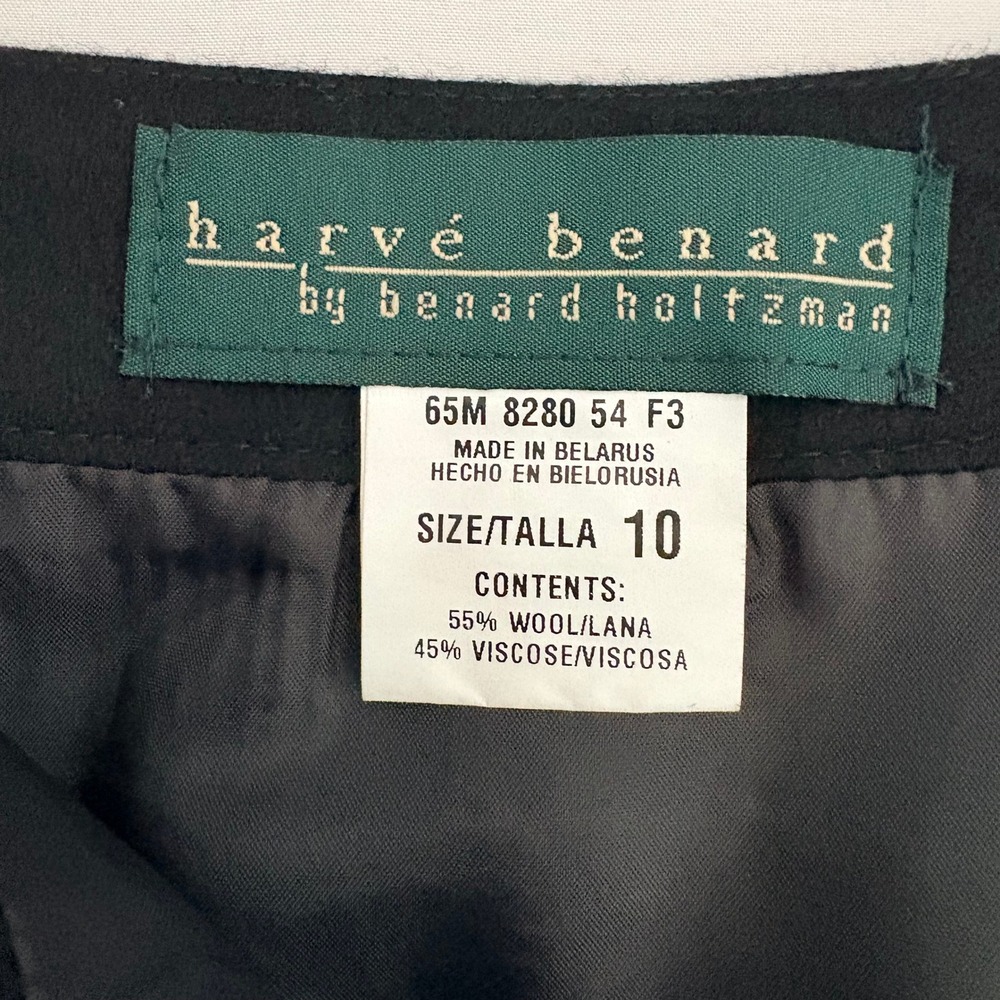 Harve Benard Wool Blend Pencil Skirt Black Scalloped Yoke Size 10 NWT - Picture 8 of 9